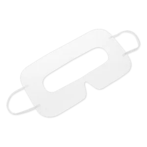 Single-use white VR hygiene mask for virtual reality headset users