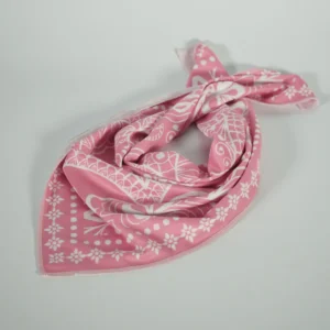 Pink promotional bandana with custom logo print – Textile Promos