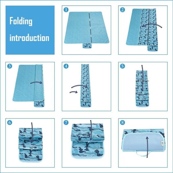 Instructions Mat Custom Printed Portable Picnic Mat with Handle - Promotional
