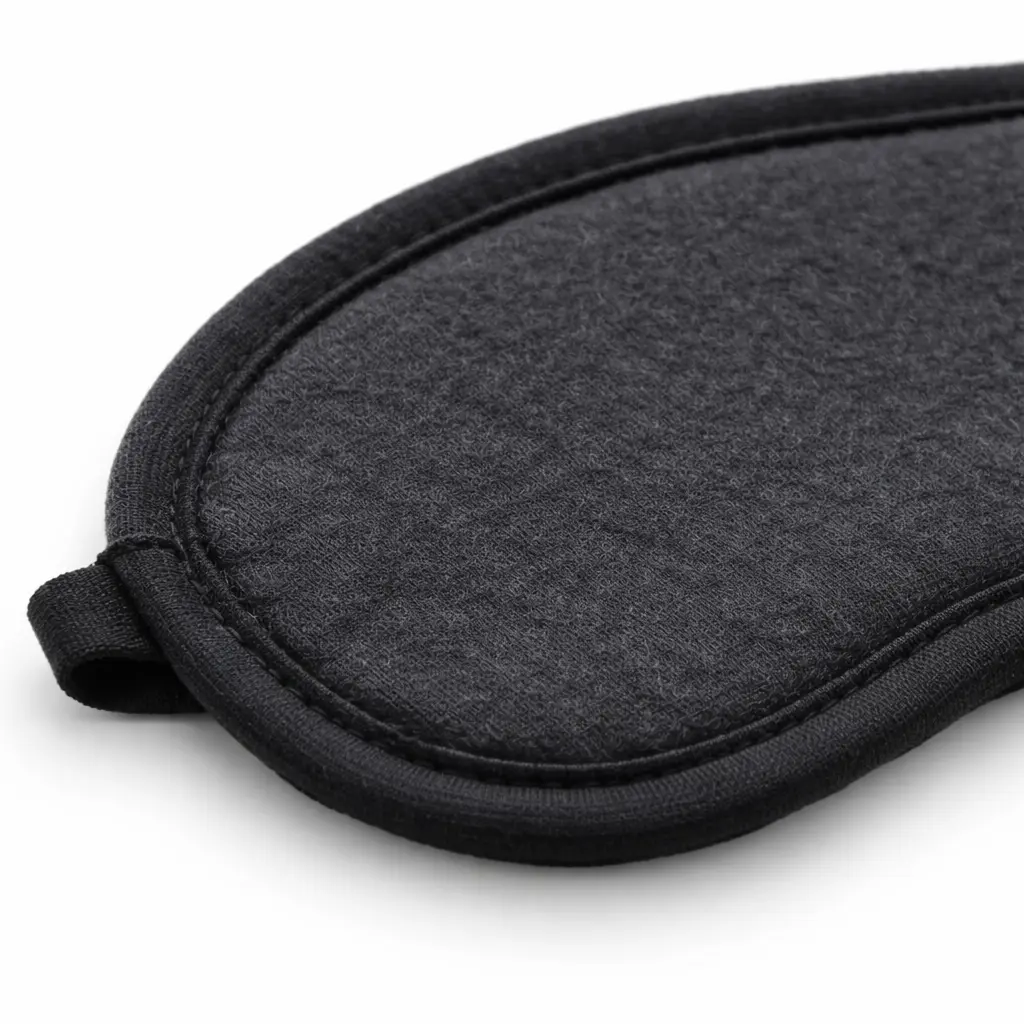 Soft sleep mask designed for comfortable light blocking and restful sleep